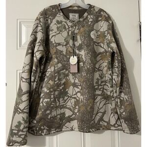 NOMAD by Craft + Flow Men's Henley Long Sleeve Camouflage Sherpa M